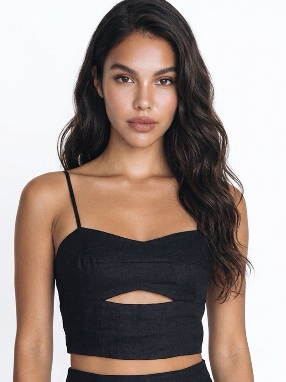 JASON WU | Designer Black Cut Out Cropped Tank Top Women’s Size Small